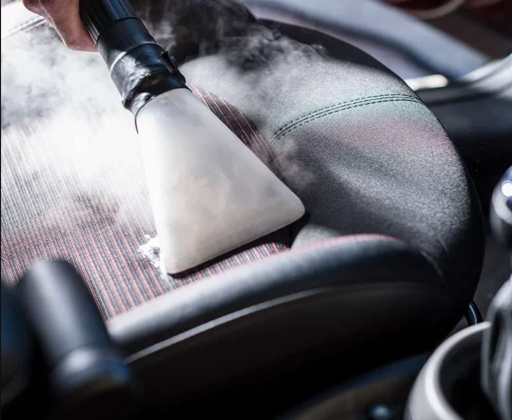 Eliminating bacteria, dirt, and stains on car seats with a Pure commercial steam cleaner creates a clean environment for cars.