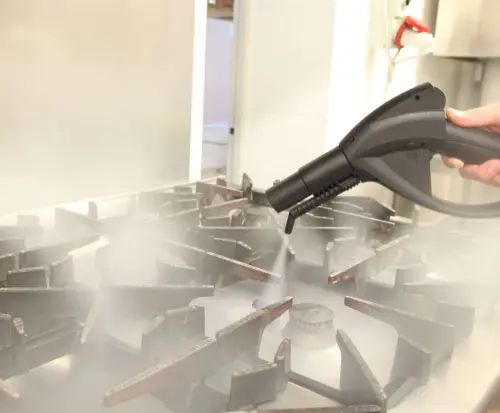 Achieve a clean environment by using super heated eco steam to remove bacteria, dirt, and debris from grills with a Pure commercial steam cleaner
