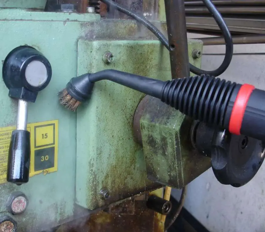 scrub and steam clean dirty, oily, greasy and rusty components with a powerful Pure industrial steam cleaner