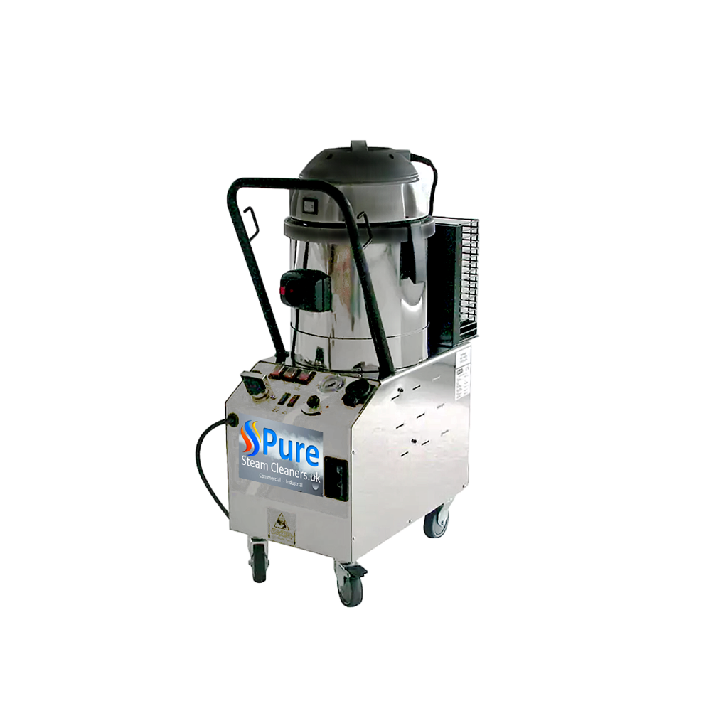 The Pure i6 powerful heavy duty Industrial steam cleaners are the solution for industrial & commercial sanitation, effectively cleaning as well as killing germs and bacteria, automotive motor trade car valeting, Bakeries, Butchery, Catering, councils, Dairy Producers, Holiday Parks, property services, schools, supermarkets