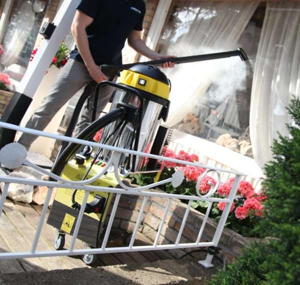 benefits of steam cleaners in the care home industry, steam clean glass and windows in care homes and hospitality with our powerful Pure commercial steam cleaner