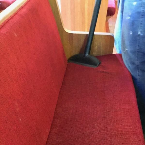 Renovating churches by cleaning benches with industrial steam cleaner. Buy the best commercial steam cleaning machine to remove the dirt, hairs, odours, dust and provide happy churchgoers and a healthy holy environment
