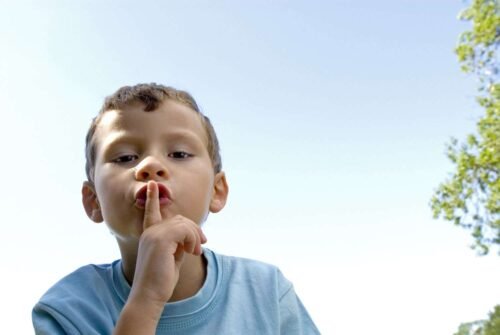 quiet kid shush shushing