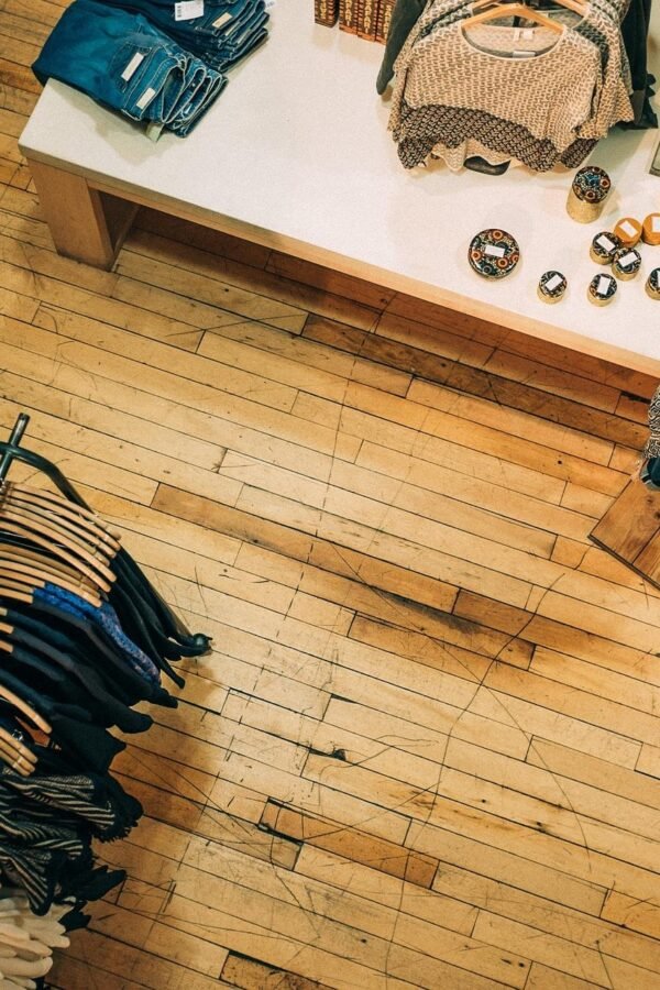 clothing store, shop, charity, wooden floor
