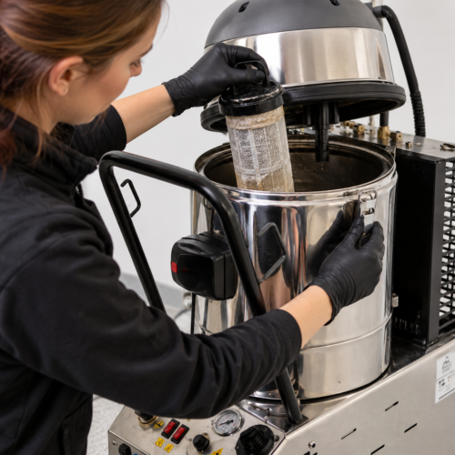 maintenance, steam cleaner, filter, emptying water