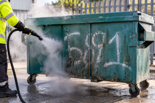 Best Steam Cleaners For Bin Cleaning 8 steam cleaned big bin, dumpster