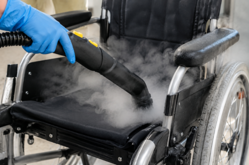 Steam Cleaning a Wheelchair