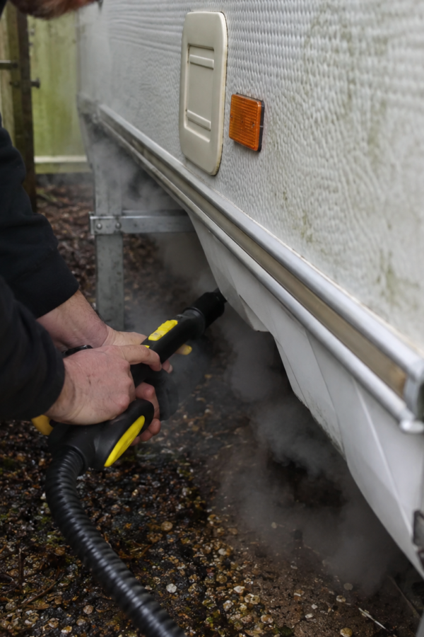 dry steam cleaning mobile home