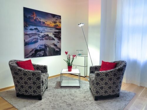 therapy room, rug, chairs